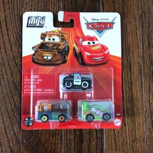 Disney Pixar Cars Mini Racers Diecast - 3-Pack - Wingo, Mater & Sheriff - NEW!